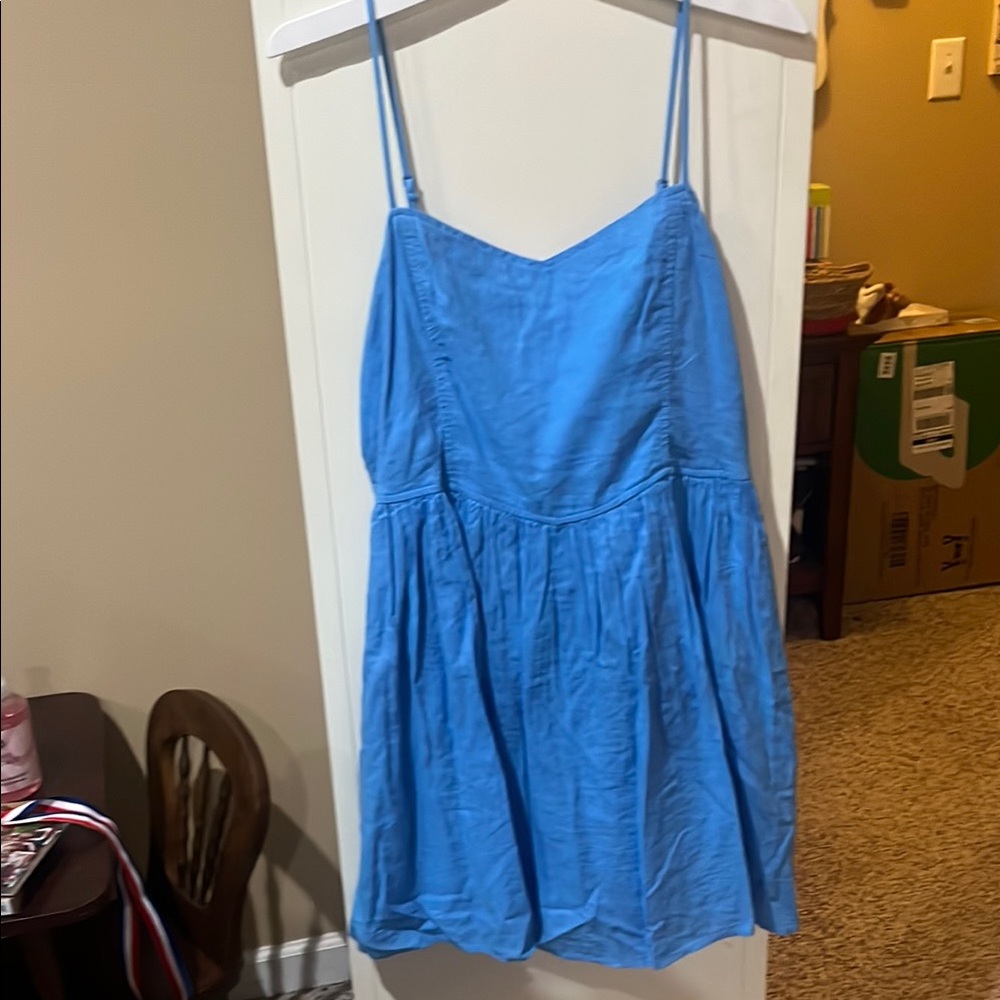 Aerie Blue Spaghetti Strap Dress